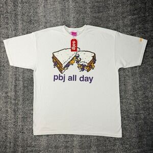 Vintage Enjoi Y2K Men's‎ XL PBJ All Day Skateboarding T-Shirt Cotton Zumiez NEW